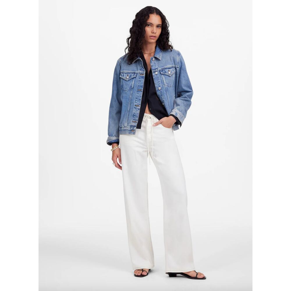 Madewell White Flare & Wide Leg Jeans